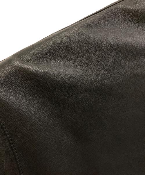 EMPORIO ARMANI（エンポリオアルマーニ）EMPORIO ARMANI (エンポリオアルマーニ) レザーシャツジャケット ブラック サイズ:48の古着・服飾アイテム