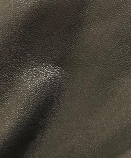 EMPORIO ARMANI（エンポリオアルマーニ）EMPORIO ARMANI (エンポリオアルマーニ) レザーシャツジャケット ブラック サイズ:48の古着・服飾アイテム