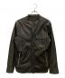 EMPORIO ARMANI（エンポリオアルマーニ）の古着「レザーシャツジャケット」｜ブラック