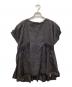 ne quittez pas（ヌキテパ）の古着「Ramie Smocking Short Sleeve Blouse」｜ブラック