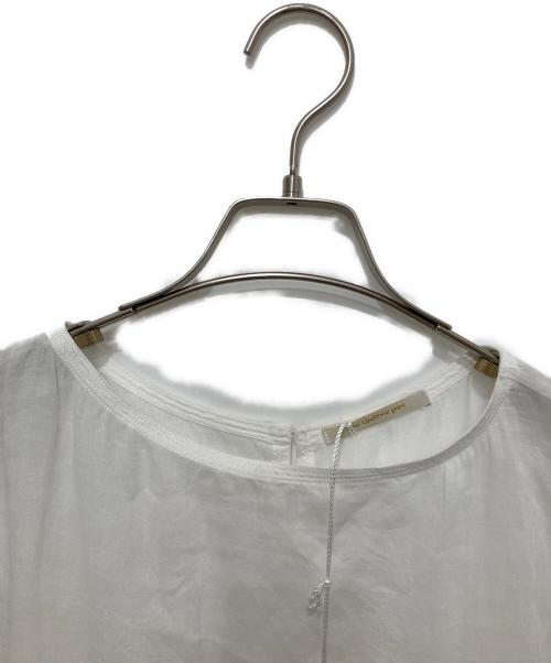 ne quittez pas（ヌキテパ）ne quittez pas (ヌキテパ) Ramie Smocking Short Sleeve Blouse ホワイト サイズ:FREEの古着・服飾アイテム