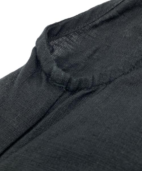 prit（プリット）prit (プリット) リネンフレンチスリーブワンピース ブラック サイズ:Freeの古着・服飾アイテム