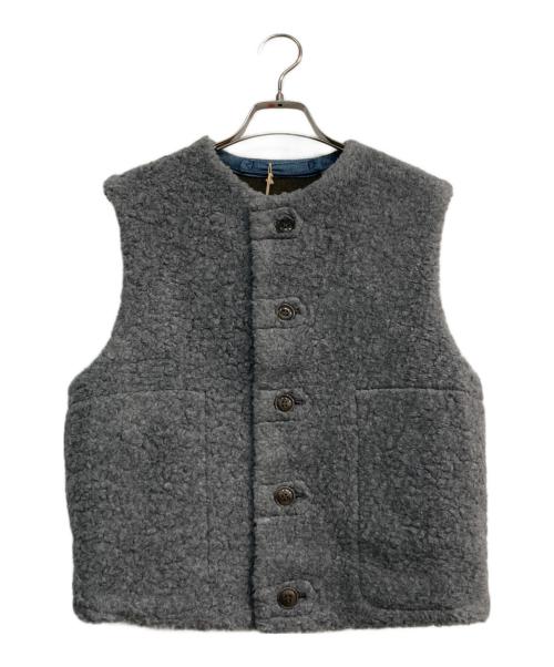 45R（フォーティファイブ・アール）45R (フォーティファイブ・アール) ボア×USモーのベスト グレー サイズ:02の古着・服飾アイテム