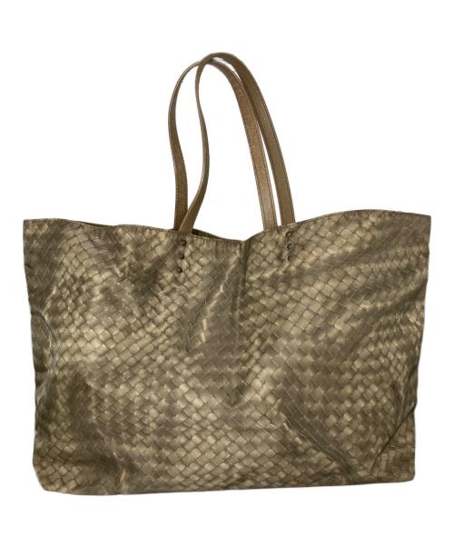 BOTTEGA VENETA（ボッテガベネタ）BOTTEGA VENETA (ボッテガベネタ) イントレッチオリュージョン　プリントトートバッグ カーキ サイズ:サイズ詳細参照の古着・服飾アイテム