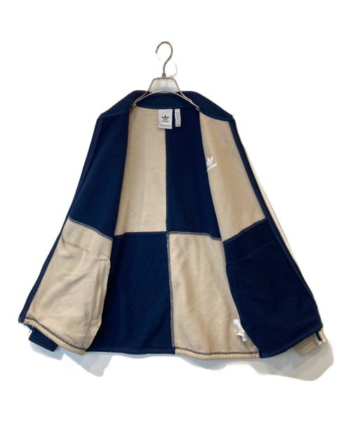 adidas（アディダス）adidas (アディダス) M FLEECE JKT ジャケット ネイビー×ベージュ サイズ:Mの古着・服飾アイテム