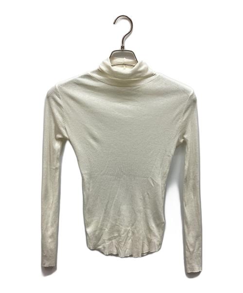 SOEJU（ソージュ）SOEJU (ソージュ) カシミヤ混タートルネックカットソー アイボリー サイズ:Fの古着・服飾アイテム