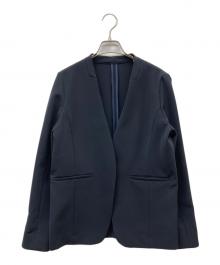 SOEJU（ソージュ）の古着「ストレッチファインノーカラージャケット」｜ダークネイビー系