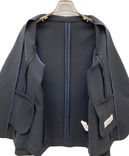 SOEJU（ソージュ）SOEJU (ソージュ) ストレッチファインノーカラージャケット ダークネイビー系 サイズ:Mの古着・服飾アイテム