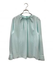 theory luxe（セオリーリュクス）の古着「GALI MARVINEギャザーブラウス」｜ミントグリーン