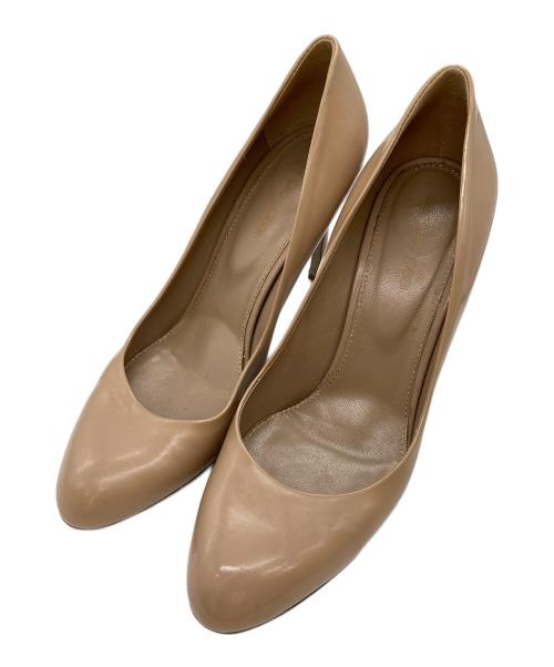 sergio rossi（セルジオロッシ）sergio rossi (セルジオロッシ) ラウンドトゥーパンプス ベージュ サイズ:39の古着・服飾アイテム