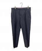 JOHN SMEDLEYジョンスメドレー）の古着「ウールリネンパンツ スラックス」｜ネイビー