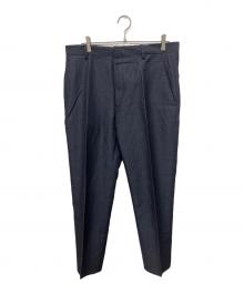 JOHN SMEDLEY（ジョンスメドレー）の古着「ウールリネンパンツ スラックス」｜ネイビー