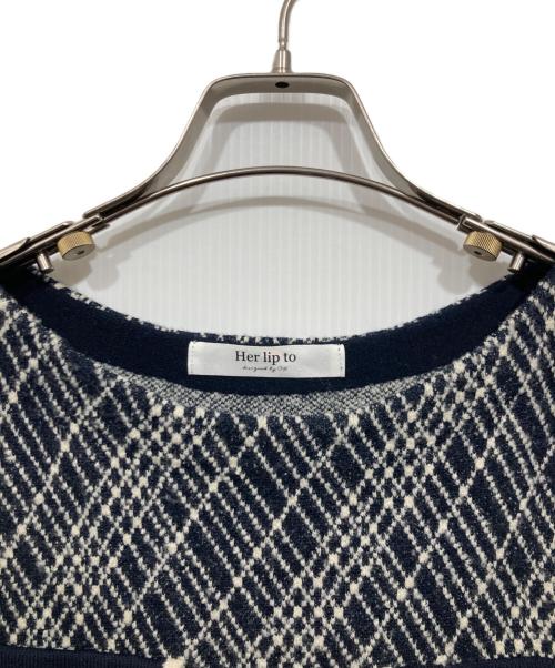 HER LIP TO（ハーリップトゥ）HER LIP TO (ハーリップトゥ) Vosges Jacquard Knit Dress ブラック サイズ:Sの古着・服飾アイテム