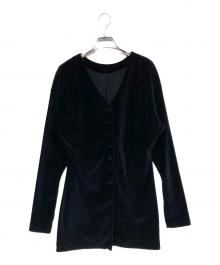 MUUET（ミュエット）の古着「Cotton velour 2way tops」｜ブラック