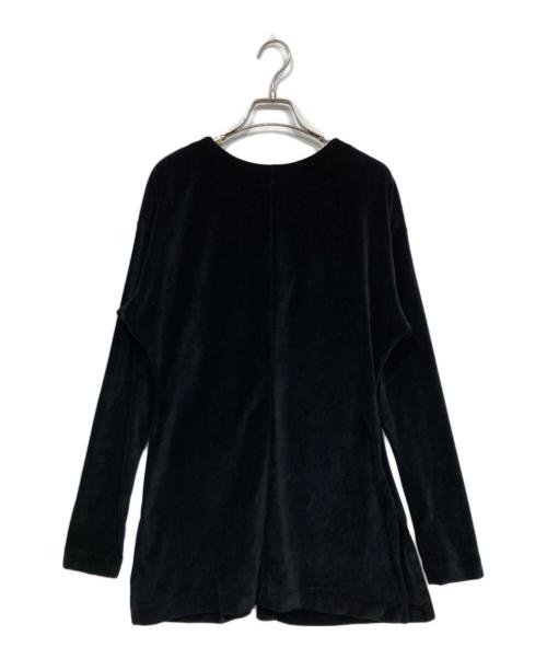 MUUET（ミュエット）MUUET (ミュエット) Cotton velour 2way tops ブラック サイズ:Freeの古着・服飾アイテム