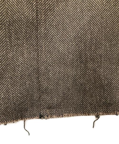 HeRIN.CYE（ヘリンドットサイ）HeRIN.CYE (ヘリンドットサイ) Herringbone loose jacket/ヘリンボーン ブラウン サイズ:Freeの古着・服飾アイテム