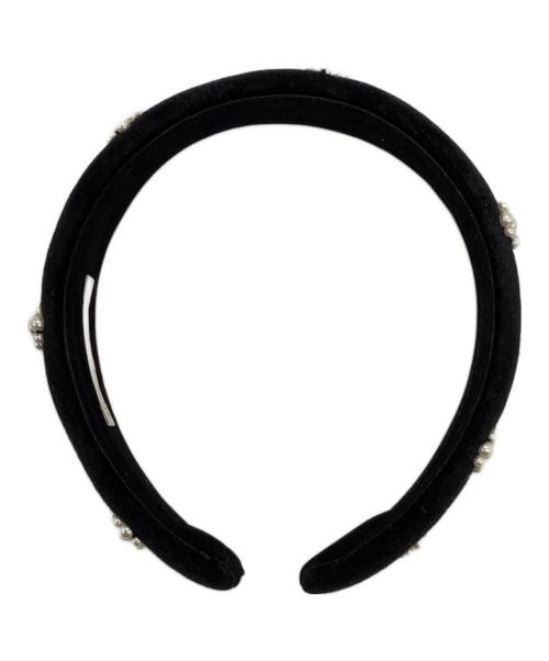 Jardin des cheveux（ジャルダンドゥシュブー）Jardin des cheveux (ジャルダンドゥシュブー) flower pearl velourカチューシャ/フラワーパールベロア ブラックの古着・服飾アイテム