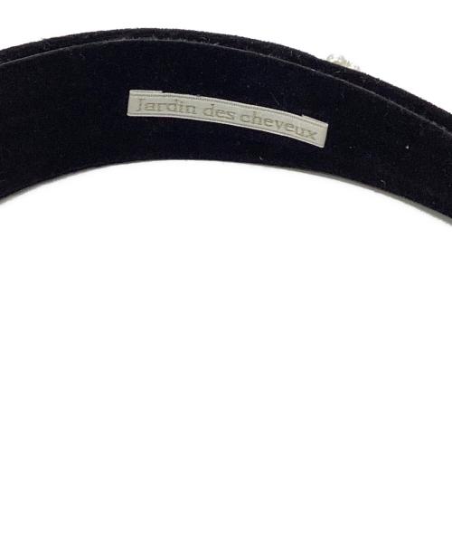 Jardin des cheveux（ジャルダンドゥシュブー）Jardin des cheveux (ジャルダンドゥシュブー) flower pearl velourカチューシャ/フラワーパールベロア ブラックの古着・服飾アイテム