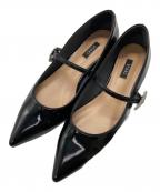 OHGAオオガ）の古着「メリージェーンビジューパンプス」｜ブラック