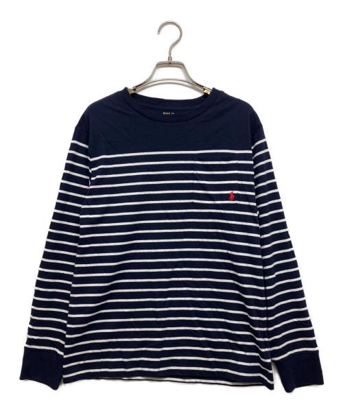 POLO RALPH LAUREN（ポロ・ラルフローレン）POLO RALPH LAUREN (ポロ・ラルフローレン) ボーダーカットソー ネイビー サイズ:160の古着・服飾アイテム