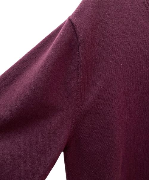 CABAN（キャバン）CABAN (キャバン) コットンカシミヤストレット Vネックプルオーバー ボルドー サイズ:Fの古着・服飾アイテム