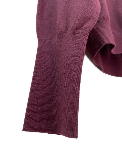 CABAN（キャバン）CABAN (キャバン) コットンカシミヤストレット Vネックプルオーバー ボルドー サイズ:Fの古着・服飾アイテム