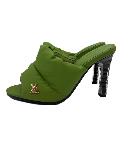 YELLO（イエロ）YELLO (イエロ) NOIR MULES　ノワール ミュール 黄緑 サイズ:Mの古着・服飾アイテム