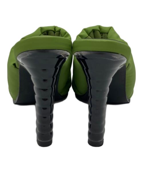 YELLO（イエロ）YELLO (イエロ) NOIR MULES　ノワール ミュール 黄緑 サイズ:Mの古着・服飾アイテム