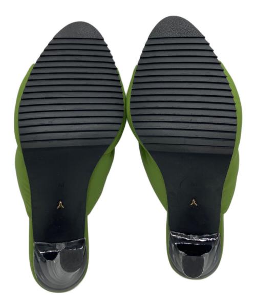 YELLO（イエロ）YELLO (イエロ) NOIR MULES　ノワール ミュール 黄緑 サイズ:Mの古着・服飾アイテム