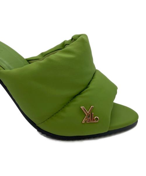 YELLO（イエロ）YELLO (イエロ) NOIR MULES　ノワール ミュール 黄緑 サイズ:Mの古着・服飾アイテム