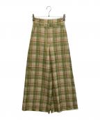 Ameri×WIND AND SEAアメリ×ウィンダンシー）の古着「CHECK PANTS」｜グリーン
