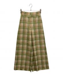 Ameri×WIND AND SEA（アメリ×ウィンダンシー）の古着「CHECK PANTS」｜グリーン