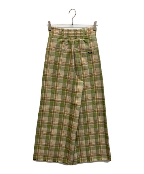 Ameri（アメリ）AMERI (アメリ) WIND AND SEA (ウィンダンシー) CHECK PANTS グリーン サイズ:Sの古着・服飾アイテム