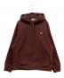 CarHartt（カーハート）の古着「HOODED AMERICAN SCRIPT SWEAT」｜ブラウン
