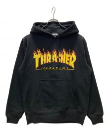 THRASHER（スラッシャー）の古着「プルオーバーパーカー」｜ブラック