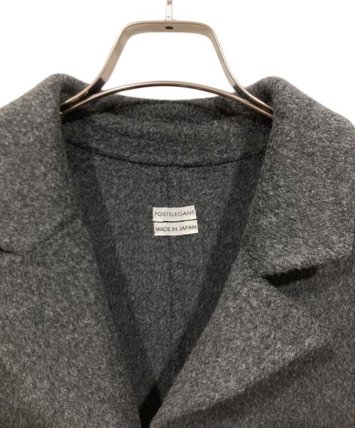 POSTELEGANT（ポステレガント）POSTELEGANT (ポステレガント) WOOL REVER COAT グレー サイズ:38の古着・服飾アイテム