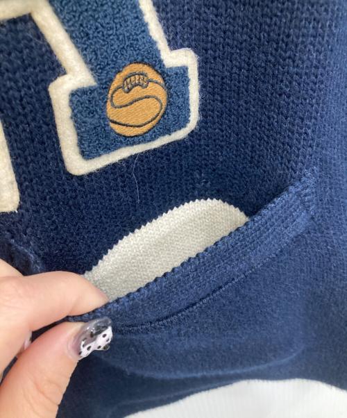 POLO RALPH LAUREN（ポロ・ラルフローレン）POLO RALPH LAUREN (ポロ・ラルフローレン) レタードカーディガン ネイビー サイズ:Mの古着・服飾アイテム