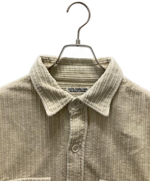 COOTIE PRODUCTIONS（クーティープロダクツ）COOTIE PRODUCTIONS (クーティープロダクツ) コーデュロイシャツ/Random Corduroy CPO Shirt ベージュ サイズ:Lの古着・服飾アイテム