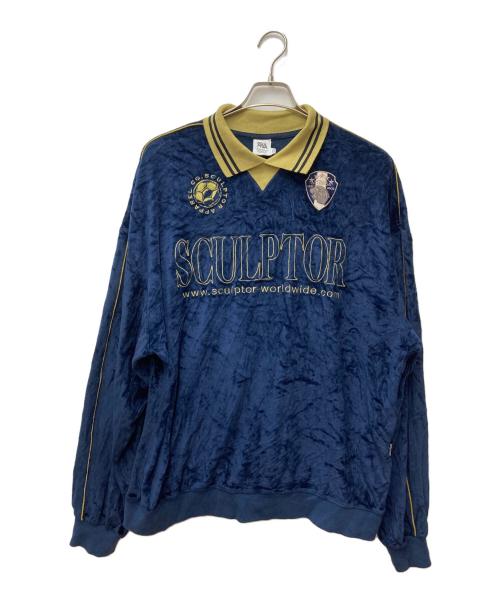 sculptor（スカルプター）sculptor (スカルプター) Velour Soccer Jersey ネイビー サイズ:LLの古着・服飾アイテム