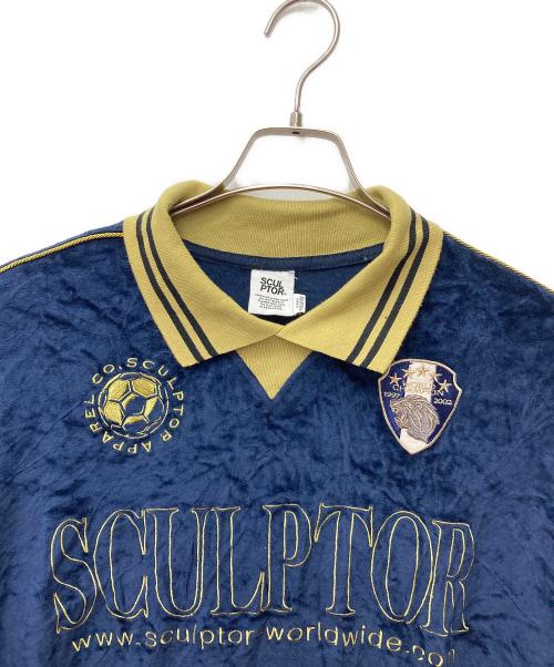 sculptor（スカルプター）sculptor (スカルプター) Velour Soccer Jersey ネイビー サイズ:LLの古着・服飾アイテム