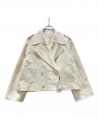 DES PRESデ プレ）の古着「コットンモールスキン クロップドPコート」｜ホワイト