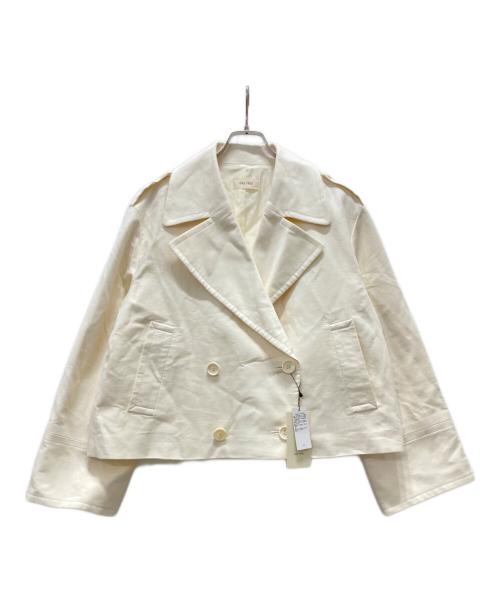 DES PRES（デ プレ）DES PRES (デ プレ) コットンモールスキン クロップドPコート ホワイト サイズ:FREEの古着・服飾アイテム