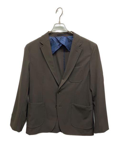 ESTNATION（エストネーション）ESTNATION (エストネーション) ストレッチ2Bテーラードジャケット ブラウン サイズ:XLの古着・服飾アイテム