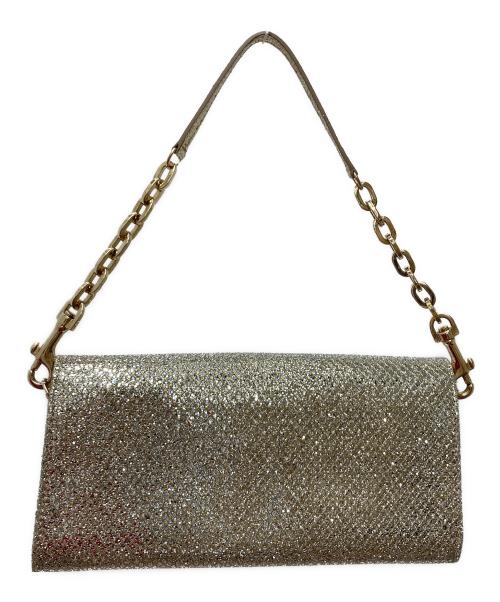 JIMMY CHOO（ジミーチュウ）JIMMY CHOO (ジミーチュウ) チェーンウォレットバッグ シルバー×ゴールドの古着・服飾アイテム