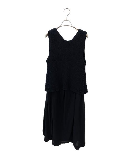 ISSEY MIYAKE me（イッセイ ミヤケ ミー）ISSEY MIYAKE me (イッセイ ミヤケ ミー) ノースリーブワンピース ブラック サイズ:Freeの古着・服飾アイテム