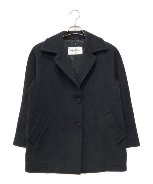 MaxMara（マックスマーラ）MaxMara (マックスマーラ) カシミヤ混ショートコート ブラック サイズ:38の古着・服飾アイテム