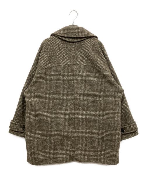 Spick and Span（スピック＆スパン）Spick and Span (スピックアンドスパン) Wスライバーチェックハーフコート ブラウン サイズ:36の古着・服飾アイテム