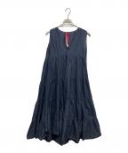 merlette×Ron Hermanマーレット×ロンハーマン）の古着「ティアードボリュームワンピース」｜ネイビー