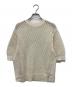 BEIGE（ベイジ）の古着「コットンメッシュ半袖クルーネックニット」｜アイボリー