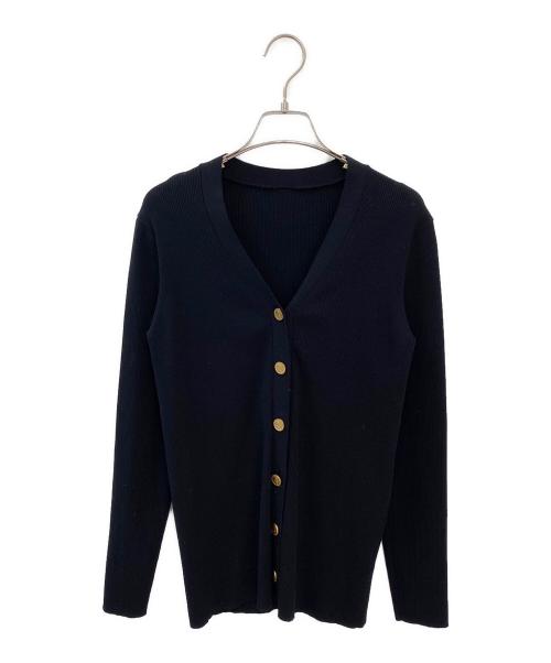 MUSE de Deuxieme Classe（ミューズ ドゥーズィエム クラス）MUSE de Deuxieme Classe (ミューズ ドゥーズィエム クラス) DINER RIB Vネックカーディガン ブラック サイズ:-の古着・服飾アイテム